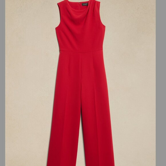 Elegant Red Jumpsuit - Picture 4 of 5
